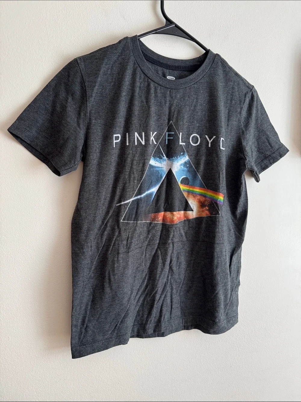 Pink Floyd Black Kids Tee with Prism Rainbow Graphic